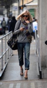 Fearne Cotton boyfriend jeans, leopard print shoes