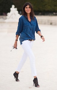 Emmanuelle Alt white jeans
