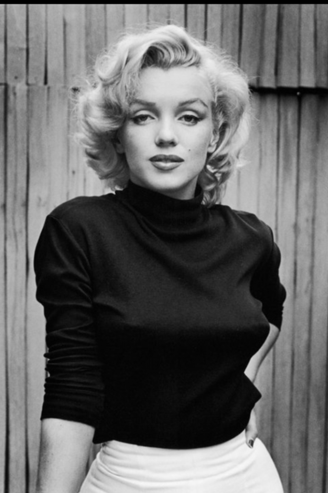Marilyn Monroe Black Polo Neck 682x1024