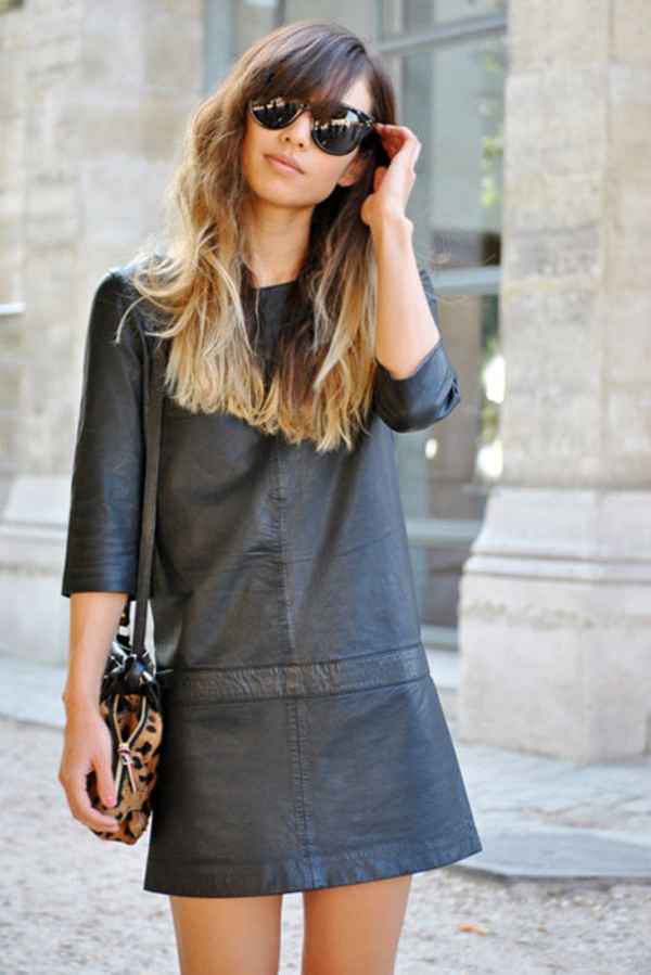 Leather Shift Dress