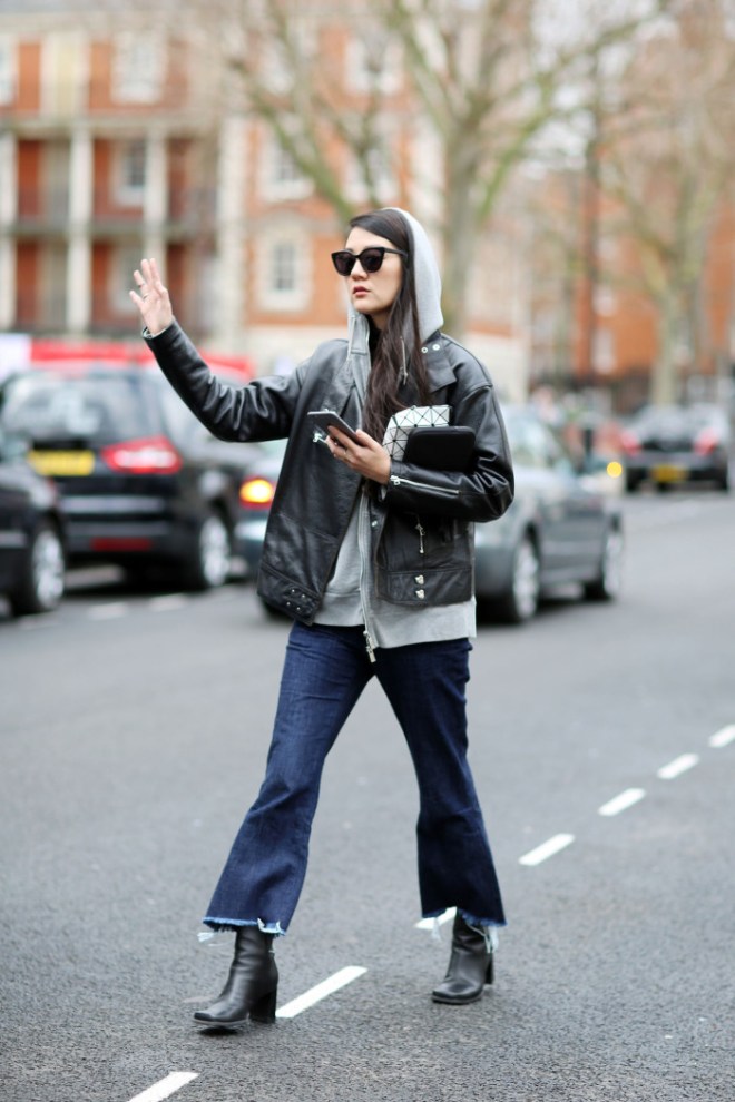 Street Style at Autumn Winter 2015, London Fashion Week, Britain - 24 Feb 2015